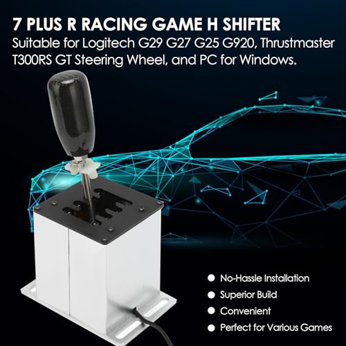 USB Shifter, 8 speed shifting Shifter for Logitech G29 G27 G25 G920 and T300RS GT Steering Wheel, USB Simulator Suitable for DiRT 2.0 4 WRC EST LFS