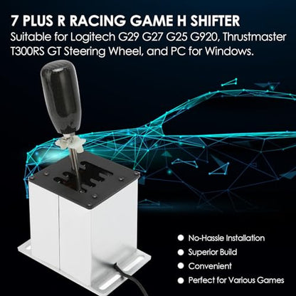 USB Shifter, 8 speed shifting Shifter for Logitech G29 G27 G25 G920 and T300RS GT Steering Wheel, USB Simulator Suitable for DiRT 2.0 4 WRC EST LFS