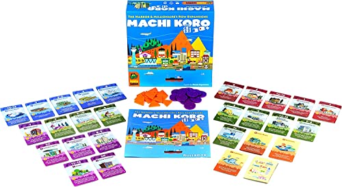 Pandasaurus Games Machi Koro THE EXPANSIONS - Harbor and Millionaire's Row Expansion Sets,Fast-Paced Dice Rolling Board Game for Kids and Adults,Ages 8+,2-5 Players,30-45 Min Playtime - style: Expansion