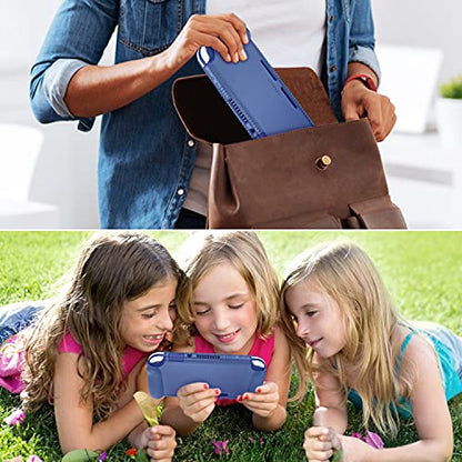 FINTIE Soft Silicone Protective Case for Nintendo Switch Lite 2019 | Ergonomic Grip, Anti-Slip, Shock-Absorption & Anti-Scratch, Lightweight Grip Case Cover, Navy Blue - color: Navy Blue