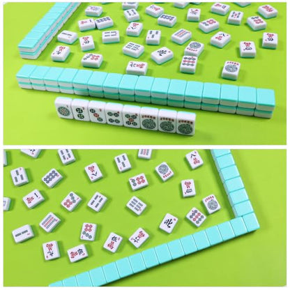 TIASUSAN Mahjong Mat (31.5” x 31.5”), Noise-Reducing Mahjong Mat for Table - color: Grass Green