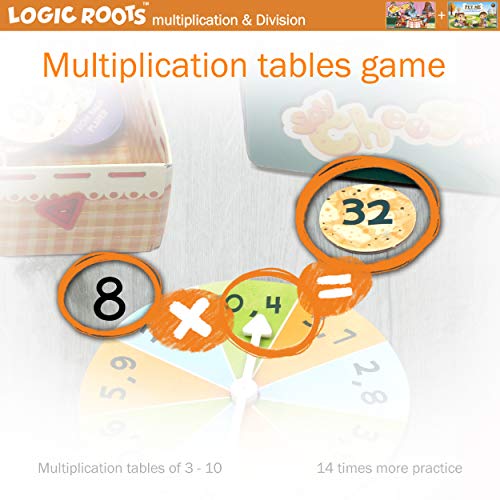Multiplication and Division Game - Fun Math Board Game, Easy Start STEM Toy, Educational Gift for Kids (Girls & Boys), Homeschoolers, Grade 1 and Up (Pet Me + Say Cheese) - style: Pet Me + Say Cheese