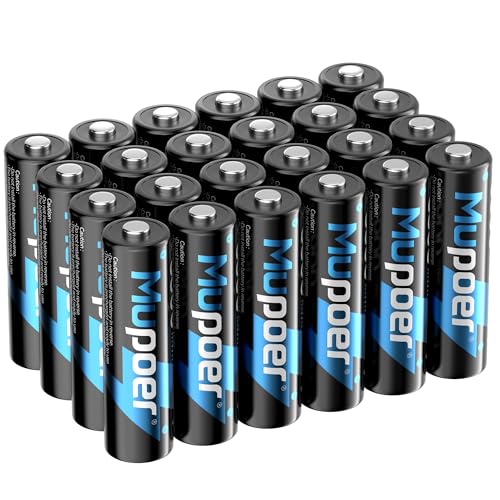 Mupoer Rechargeable AA Batteries 24 Count,Lithium Battery AA 1.5V 3000mWh,Double A Rechargeable Battery,Pilas Recargables AA,Li ion Two A Batteries for Blink Xbox Long Lasting Blue - size: Only 3000mWh 24AA Batteries