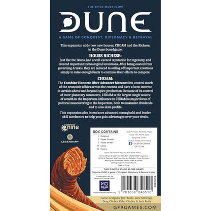Gale Force Nine Dune Choam & Richese House Expansion