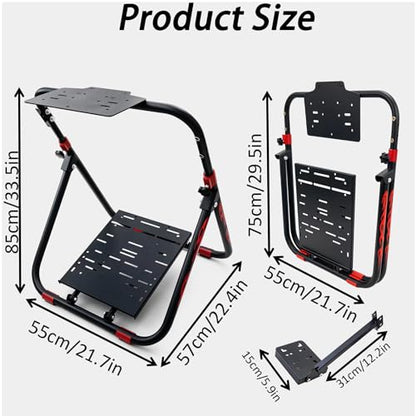 QVWZD Sim Racing Wheel Stand Pre-assembled & Portable Steering Wheel Mount | Adjustable,Sturdy Construction , Fit For Logitech G920, G923, Thrustmaster T300, T500 and other devices, XBOX, PS and PC