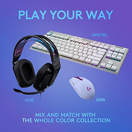 Logitech G335 Wired Gaming Headset (with Flip to Mute Microphone) - Black | Flip to mute microphone, 3.5mm audio jack, memory foam earpads, compatible with PC, PlayStation, Xbox, Nintendo Switch - color: Black, style: Wired