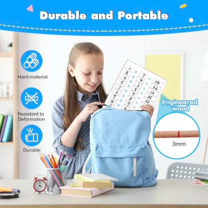 6 Pack Double-Sided Multiplication Whiteboard 9"x12" Math Dry Erase Board | Reusable and Wipes Clean, for Classroom Students - size: 6 Pack