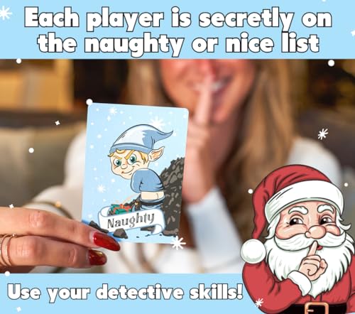 OFF TOPIC Secret Santa: A Mystery Christmas Party Game - Figure Out Who's Naughty and Who's Nice - Christmas Game for Adults