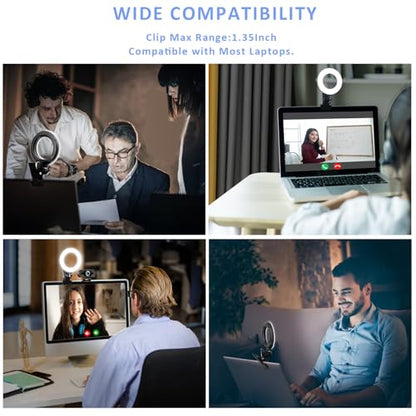 Video Conference Lighting Kit， Ring Light for Computer | Clip on Light Reading Lights, 360 ° Flexible Gooseneck Bed Night Light ， Laptop Video Conferencing - size: 6 Inch