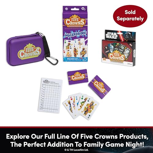 Five Crowns Star Wars Rummy Style Card Game for Kids, Family Game Night | Family Game Night, Travel Games, Screen-Free, Holiday Game, Playing Cards, Star Wars Toys - style: Five Crowns Star Wars