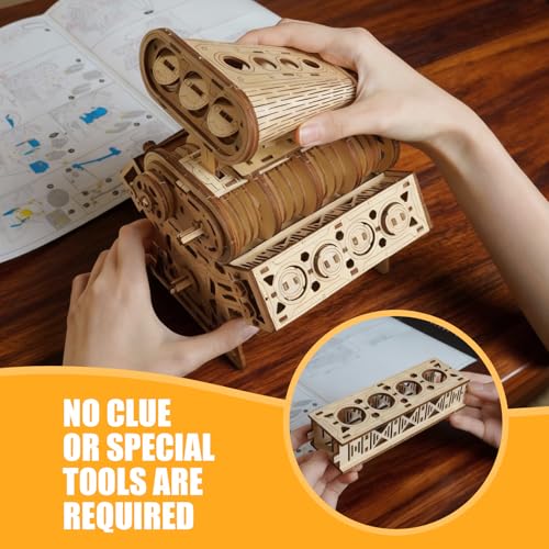 V8 Engine 3D Puzzle Model Engine Kit for Adult, 3D Puzzles for Adults | V8 Model Engine Kit with Working Motor, Building Kits Hobbies for Men, Gift for Men & Teen