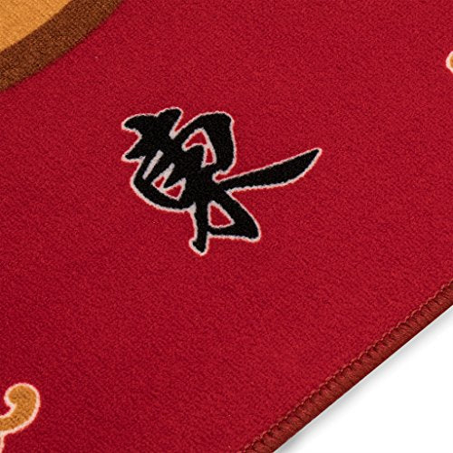 Yellow Mountain Imports Multi-Purpose Table Cover for Mahjong, Poker, Card Games, Board Games, Tile Games, and Dominoes - Vibrant Red, 31.1 Inches - color: Red