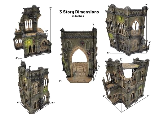 Imperialis Headquarters: Gothic Sci-Fi Terrain for 28mm Wargames, RPGs & Miniature Battles – Modular Cathedral for Immersive Tabletop Play
