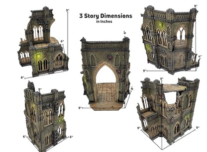 Imperialis Headquarters: Gothic Sci-Fi Terrain for 28mm Wargames, RPGs & Miniature Battles – Modular Cathedral for Immersive Tabletop Play