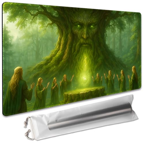 Board Game 14x24in MTG Playmat Compatible for OCG CCG RPG TCG Playmats (Summon the Tree Spirit) - color: Summon the Tree Spirit