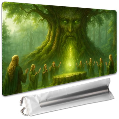 Board Game 14x24in MTG Playmat Compatible for OCG CCG RPG TCG Playmats (Summon the Tree Spirit) - color: Summon the Tree Spirit