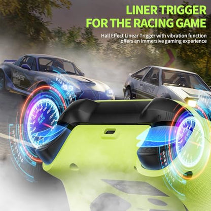 Nonbliep Wireless for Xbox Controller, Compatible with Xbox Series X/S/Xbox One S/X/iOS/Android/PC Controller, Gaming Controller with Turbo/Macro/Dual Vibration/3.5mm Audio Jack Green Need to Upgrade