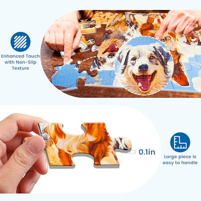 6 Pack 24 Large Piece Puzzle for Seniors Dementia Alzheimer's Products | Dog Turtle Lion Fruit Jigsaw puzzle for Elderly Adults Alzheimer's Easy Puzzles Gift Memory Games for Patients 6 Storage Bag - style: 24 Large Pieces