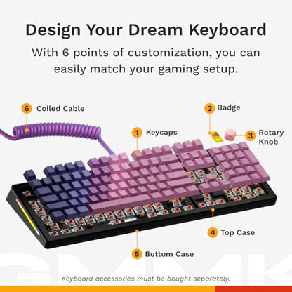 GLORIOUS Gaming - GMMK 3 PRO Barebones Custom Keyboard Kit w/Knob, Custom Modular Aluminum Body & Gasket System, Hotswappable 100% Keyboard, Sound Dampening Foam, Aluminum Switch Plate ANSI (Black) - color: Black, size: Full Size, style: GMMK 3 Pro