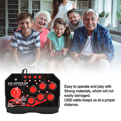 Arcade Fight Stick Universal Arcade Fight Stick Portable Arcade Fight Stick Wired Arcade Joystick Arcade Games Accessories for Switch/PC/PS3 Arcade Fight Stick