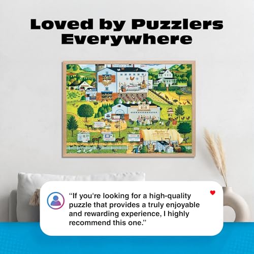 Buffalo Games - Charles Wysocki Sunny Side - 1000 Piece Puzzle for Adults | Art by Charles Wysocki, Silver Select, Foil Finish, Size 26.75 x 19.75, Includes Poster, Recycled Board, Giftable Display Box