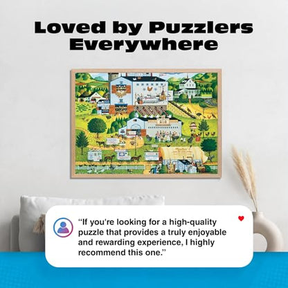 Buffalo Games - Charles Wysocki Sunny Side - 1000 Piece Puzzle for Adults | Art by Charles Wysocki, Silver Select, Foil Finish, Size 26.75 x 19.75, Includes Poster, Recycled Board, Giftable Display Box