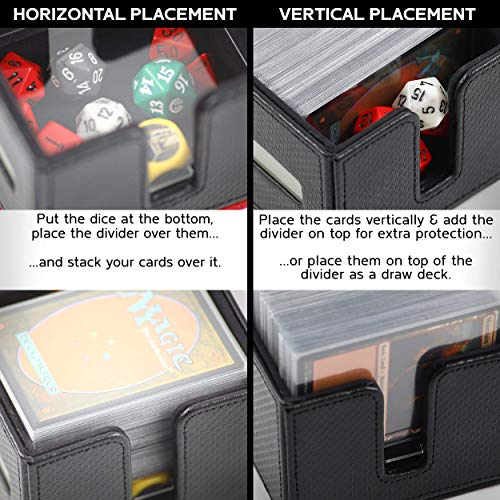 Quiver Time Teal Citadel Deck Block for Magic: the Gathering Cards - TCG 100+ Premium Commander Deck Box, MTG Deck Box for Cards, Dice & Tokens, Custom Divider, Magnetic Closure - color: Teal