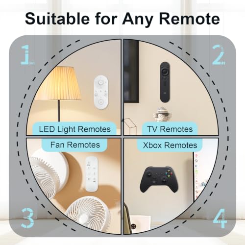Magnetic Silicone Remote Control Holder Wall Mount for TV Fan 6 Pack Black | Upgraded Silicone Remote Caddy, Self-Adhesive, Remotes Control Organizer Storage, Home Office Air Conditioner Remote Holder - color: 6 Black