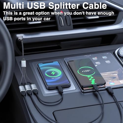 Duttek USB A Splitter 0.8FT/25cm, 1 to 3 USB Extension Cable, Type A Male to 3 Female Cable for Laptop, PC, Charging and 480Mbps Data Transfer - style: USB A Splitter Cable