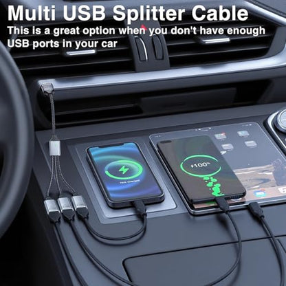 Duttek USB A Splitter 0.8FT/25cm, 1 to 3 USB Extension Cable, Type A Male to 3 Female Cable for Laptop, PC, Charging and 480Mbps Data Transfer - style: USB A Splitter Cable
