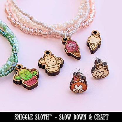 D20 20 Sided Gaming Gamer Dice Critical Role Mini Wood Shape Charms Jewelry DIY Craft - 20mm (15pcs) - No Hole - color: No Hole, size: 20mm (15pcs)