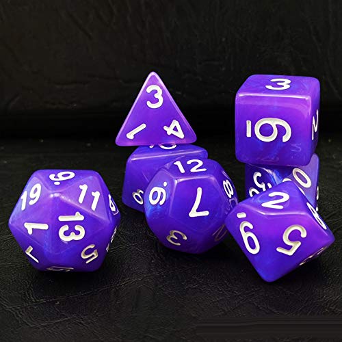 Bescon Moonstone Dice Set Purple Pearl, Bescon Polyhedral RPG Dice Set Moonstone Effect - color: Purple Pearl