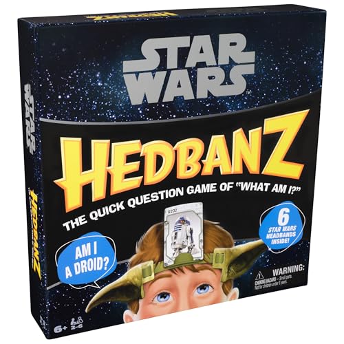 Spin Master Games, Star Wars Hedbanz, Hilarious Picture Guessing Board Game Featuring Classic & Modern Characters, Star Wars Trivia, for Family & Kids, 2-6 Players, for Ages 6 & Up - style: Star Wars Hedbanz