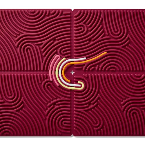 Pushpeel XL Sensory Activity Board – Expandable Silicone Fidget Toy for Stress, Anxiety, ADHD & Autism – Modular, Silent, No Mess - Berry - color: Berry