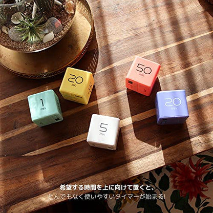 mooas Cube Timer, Flip, Block, Productivity, Time Management (Violet) | 5/10/20/30 Min Countdown Timer, Battery Operated, 2-Level Alarm Vol, Easy to Use, ADHD, Exercise, Study, Cooking - color: Violet