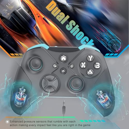 Nonbliep Wireless Controller for Xbox On X/S, Series X/S, PC, with Dual Vibration/6-Axis Motion Control/3.5mm Audio Jack/Programming with Turbo Macro Function
