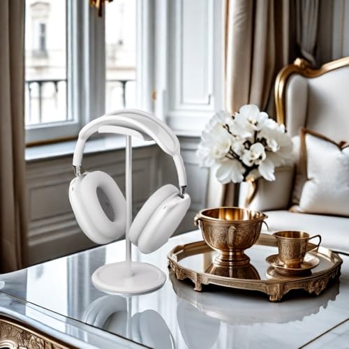 Headphone Stand【1PACK】 Headphone Holder with Storage Tray Compatible for Max Pro, Beats, Bose and Most Gaming Headphones. 【No Tools Required】 YO-2 (White)