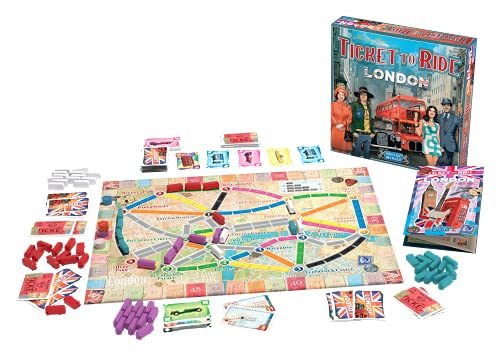 Asmodee Ticket to Ride London Board Game - Train Route-Building Strategy Game, Fun Family Game for Kids & Adults, Ages 8+, 2-4 Players, 10-15 Minute Playtime - style: London
