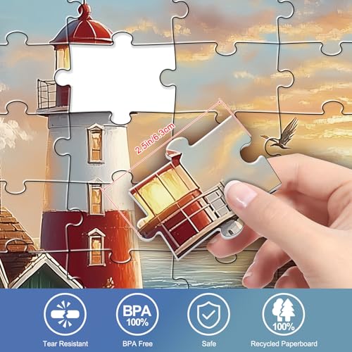 6 Pack 36 Large Piece Puzzles for Dementia Seniors and Elderly Adults, Dementia Activities for Seniors and Alzheimers Activities, Gift for Patients in Nursing Home with 6 Bags (Rural Charm)