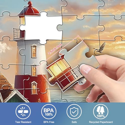 6 Pack 36 Large Piece Puzzles for Dementia Seniors and Elderly Adults, Dementia Activities for Seniors and Alzheimers Activities, Gift for Patients in Nursing Home with 6 Bags (Rural Charm)