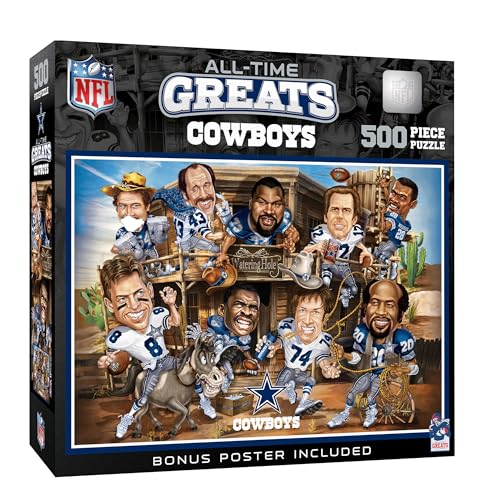 MasterPieces 500 Piece Sports Jigsaw Puzzle for Adults - NFL Dallas Cowboys All-Time Greats - 15x21 - style: Dallas Cowboys