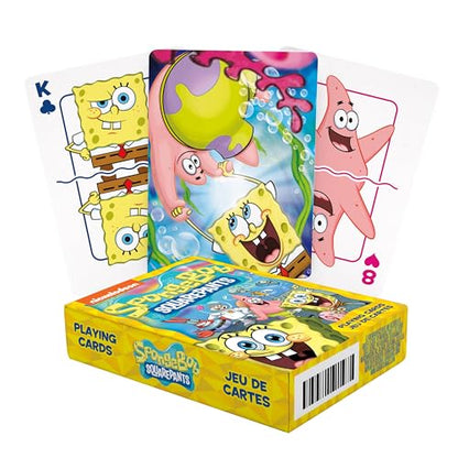 AQUARIUS SpongeBob Playing Cards - SpongeBob SquarePants Cast Deck of Cards for Your Favorite Card Games - Officially Licensed SpongeBob Merchandise & Collectibles - Poker Size