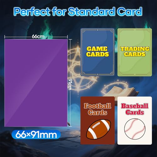 500 Count Card Sleeves, Matte Magic Card Sleeves, Smooth Shuffle & Tear Resistant, Fit for MTG, TCG, CCG (Purple) - color: Purple, size: 500 Pack