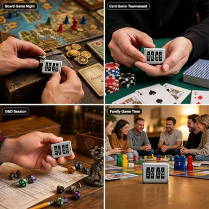 2PCS MTG Life Counter, 4-Digit Wheel Trackers Single/Dual Player Modes | Board Game Counter 0-9999 Single Player and 0-99 Dual Player Modes, for Card and Tabletop Games (Black_2PCS) - color: Black_2pcs