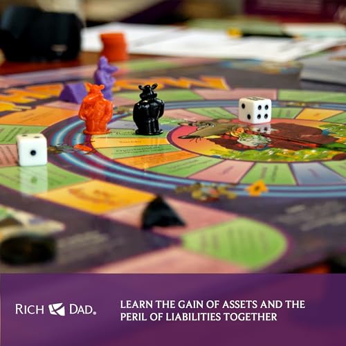 Rich Dad Cashflow How to Get Out of The Rat Race Board Game Set, Adult & Kid Version - Fun and Educational Financial Literacy Learning Games for Boys, Girls, and Family - style: Adult & Kid Version