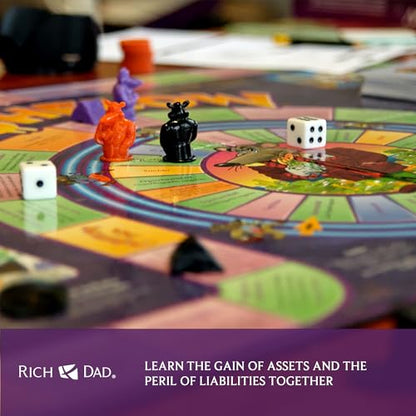 Rich Dad Cashflow How to Get Out of The Rat Race Board Game Set, Adult & Kid Version - Fun and Educational Financial Literacy Learning Games for Boys, Girls, and Family - style: Adult & Kid Version