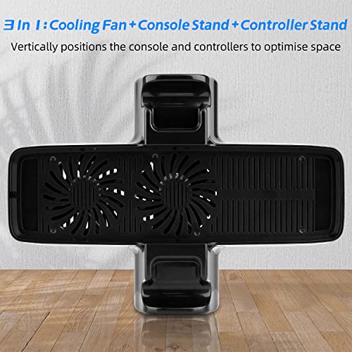 OSTENT 3 in 1 USB Cooling Fan + Console Controller Stand for Microsoft Xbox 360 Slim