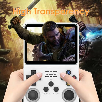 Hianjoo 3-Pack Screen Protector Compatible with R36S/ R35S/ RGB20S 3.5" Handheld Game Console, Tempered Glass [HD Clarity] [9 Hardness] [Anti-Scratch]