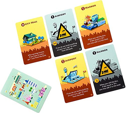 Pandasaurus Games Machi Koro THE EXPANSIONS - Harbor and Millionaire's Row Expansion Sets,Fast-Paced Dice Rolling Board Game for Kids and Adults,Ages 8+,2-5 Players,30-45 Min Playtime - style: Expansion