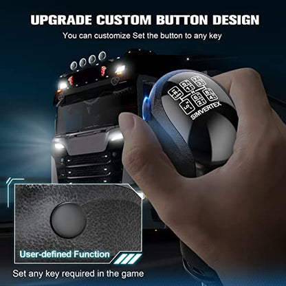 aikeec USB American Truck Simulator Shifter, Gearshift Knob Fit for ATS & ETS2 Games, PC Sim Racing Shifter Compatible with Logitech G27 G29 G920 Thrustmaster TH8A Fanatec - size: ats shifter 1